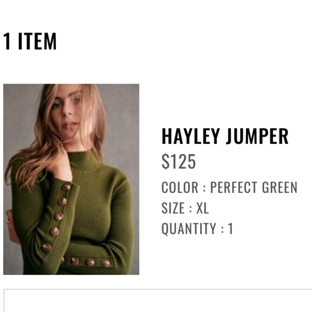 Sezané Hayley mock neck sweater “jumper” NEW Size XL color perfect green NWT - Picture 7 of 7